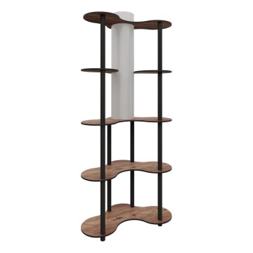Podna lampa s policama 1xE27/40W/230V 150 cm crna/smeđa