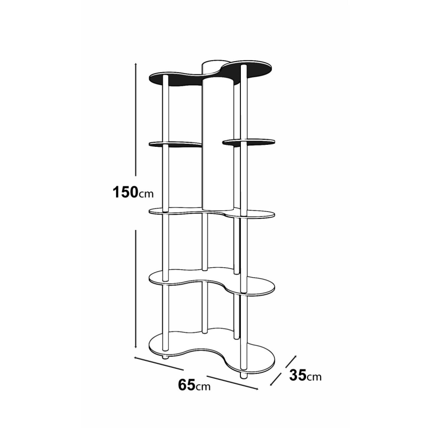 Podna lampa s policama 1xE27/40W/230V 150 cm crna/smeđa