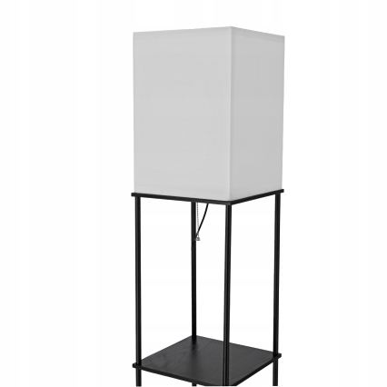 Podna lampa s policama 1xE27/40W/230V crna/bijela