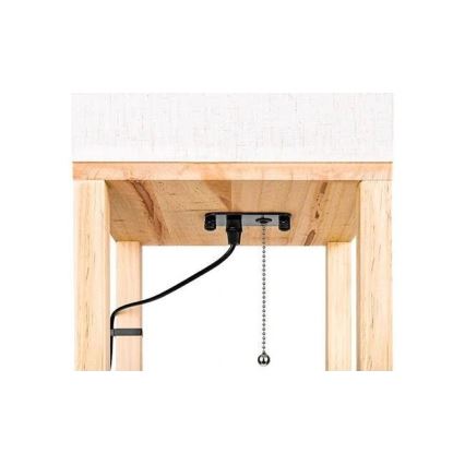Podna lampa s policama 1xE27/60W/230V bijela/smeđa
