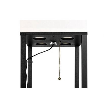 Podna lampa s policama 1xE27/60W/230V crna/bijela