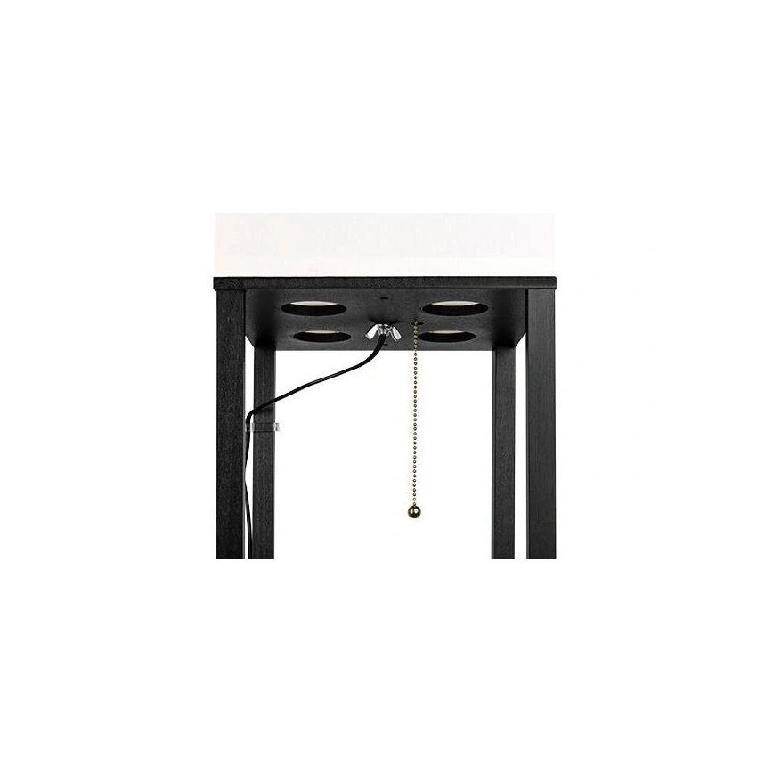 Podna lampa s policama 1xE27/60W/230V crna/bijela