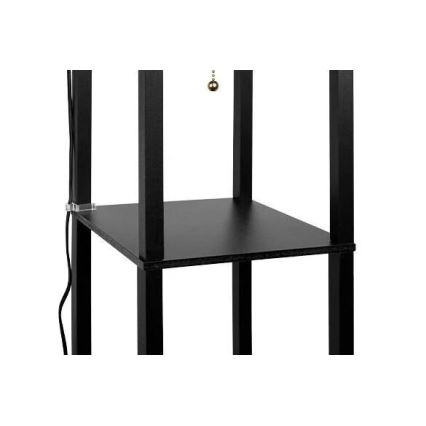 Podna lampa s policama 1xE27/60W/230V crna/bijela