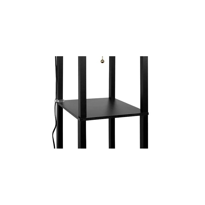 Podna lampa s policama 1xE27/60W/230V crna/bijela