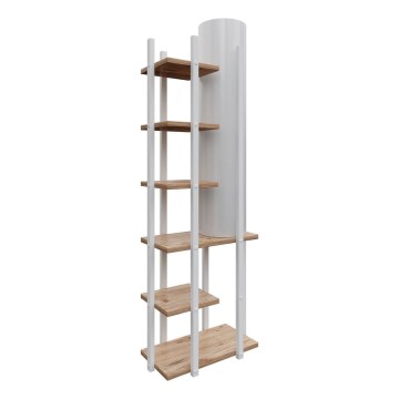 Podna lampa s policama MODA DOR 1xE27/40W/230V bijela/smeđa