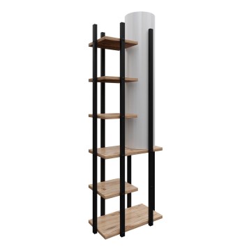 Podna lampa s policama MODA DOR 1xE27/40W/230V crna/smeđa