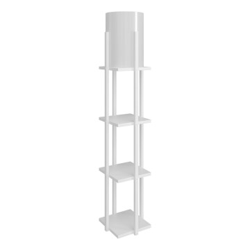 Podna lampa s policama NORA 1xE27/40W/230V bijela