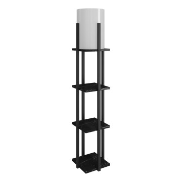 Podna lampa s policama NORA 1xE27/40W/230V crna