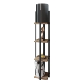 Podna lampa s policama NORA 1xE27/40W/230V crna/smeđa