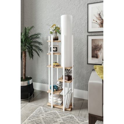 Podna lampa s policama VOGUE 1xE27/40W/230V 160 cm bijela