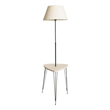 Podna lampa sa stolićem 1xE27/40W/230V crna/krem