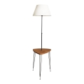 Podna lampa sa stolićem 1xE27/40W/230V crna/smeđa