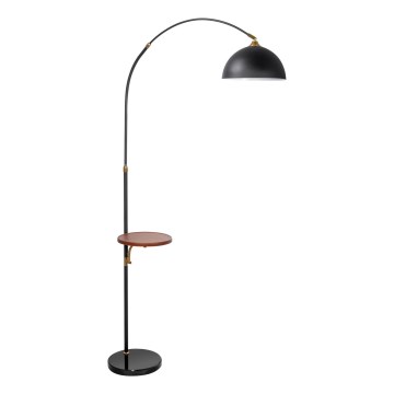 Podna lampa sa stolićem 1xE27/60W/230V crna