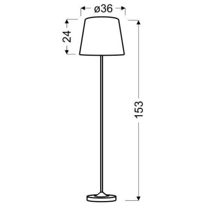 Podna lampa SEGIN 1xE27/60W/230V siva/sjajni krom