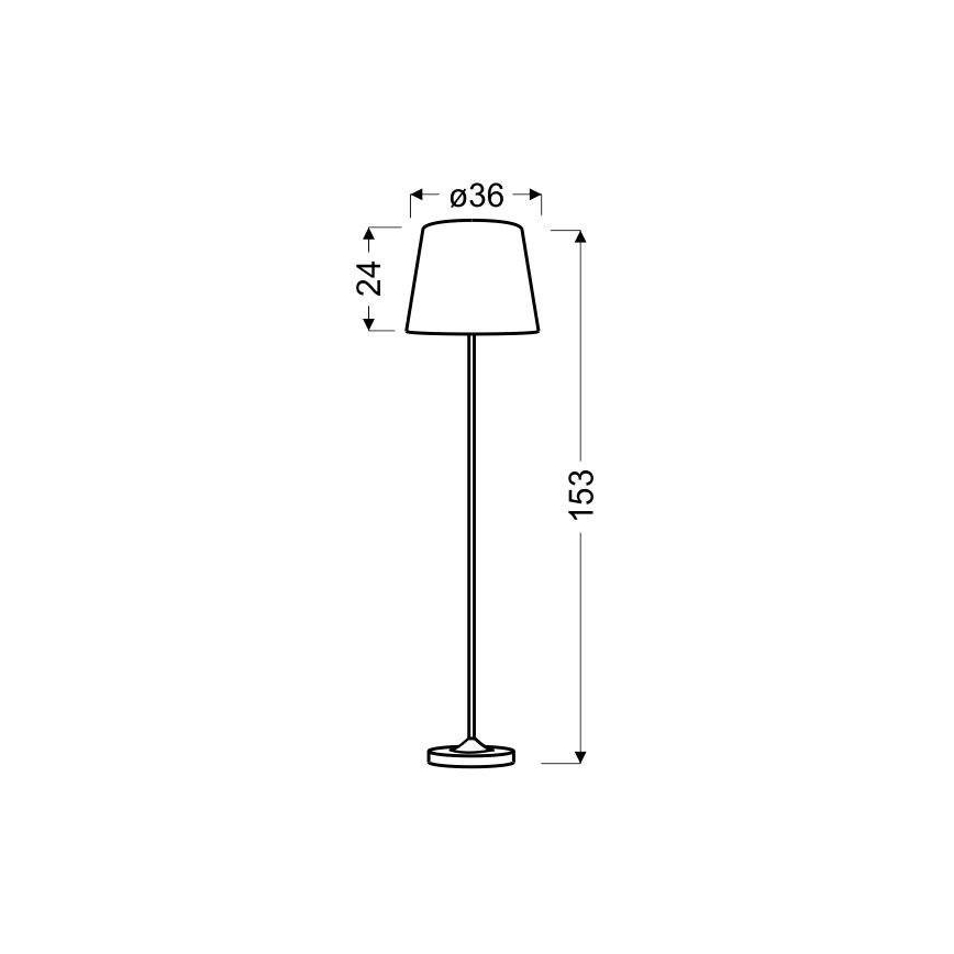 Podna lampa SEGIN 1xE27/60W/230V siva/sjajni krom