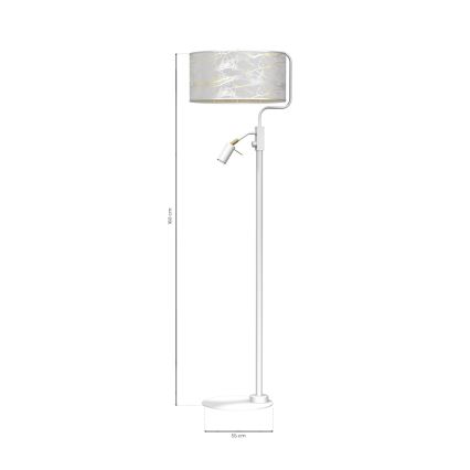 Podna lampa SENSO 1xE27/40W/230V + 1xGU10/7W bijela