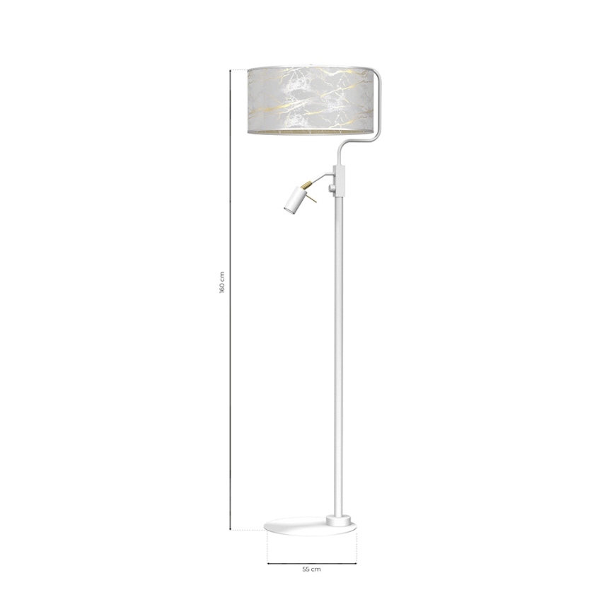 Podna lampa SENSO 1xE27/40W/230V + 1xGU10/7W bijela