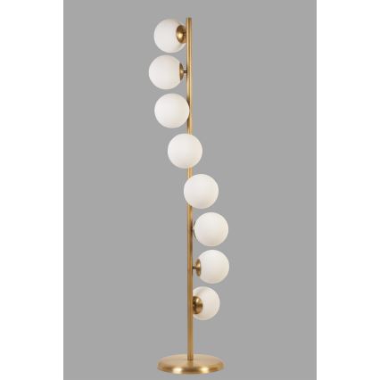 Podna lampa SIMAY 8xE27/40W/230V zlatna/bijela