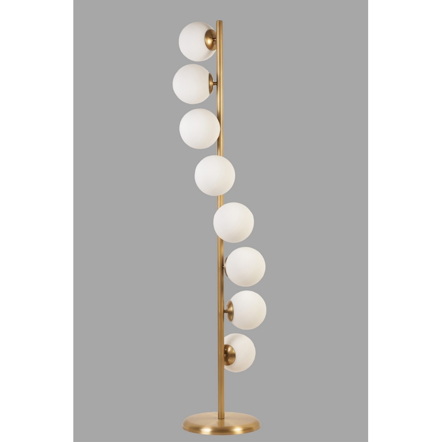 Podna lampa SIMAY 8xE27/40W/230V zlatna/bijela