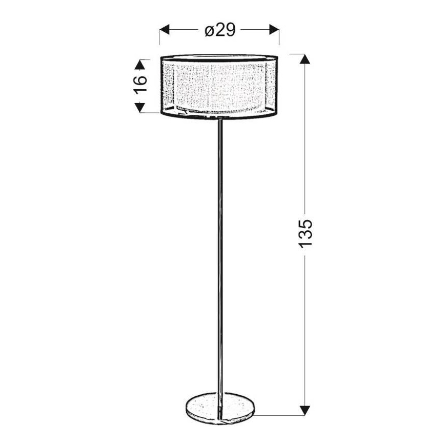 Podna lampa SOLO 3xE14/40W/230V siva/sjajni krom