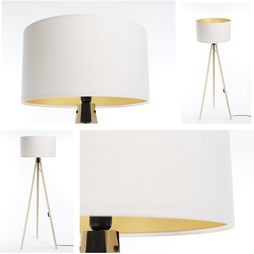 Podna lampa STANDART 1xE27/60W/230V bijela/bež