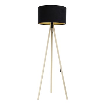 Podna lampa STANDART 1xE27/60W/230V crna/bež