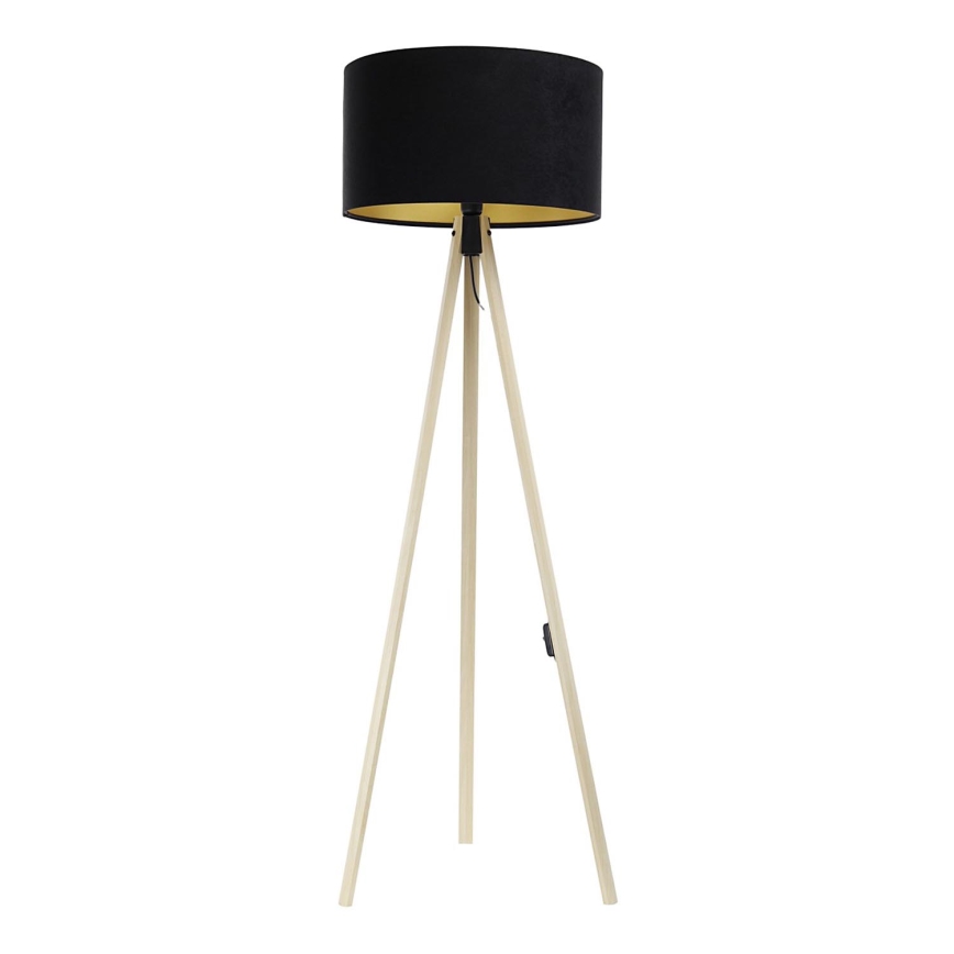 Podna lampa STANDART 1xE27/60W/230V crna/bež