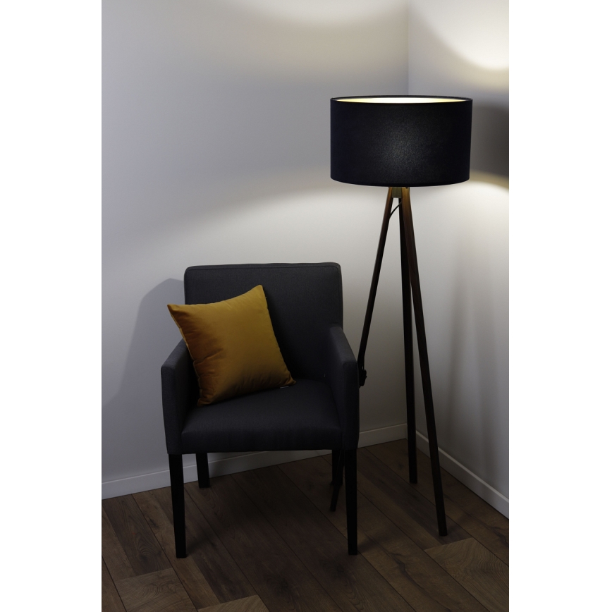Podna lampa STANDART 1xE27/60W/230V crna/smeđa