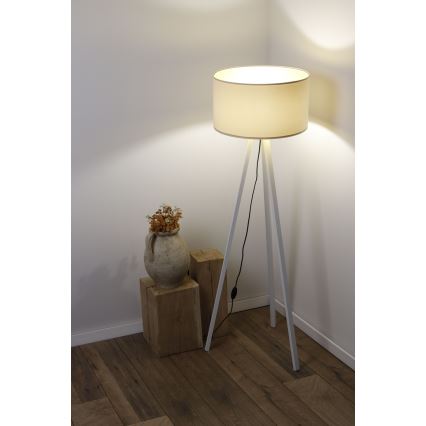 Podna lampa STANDART 1xE27/60W/230V krem/bijela