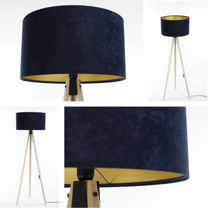 Podna lampa STANDART 1xE27/60W/230V plava/bež