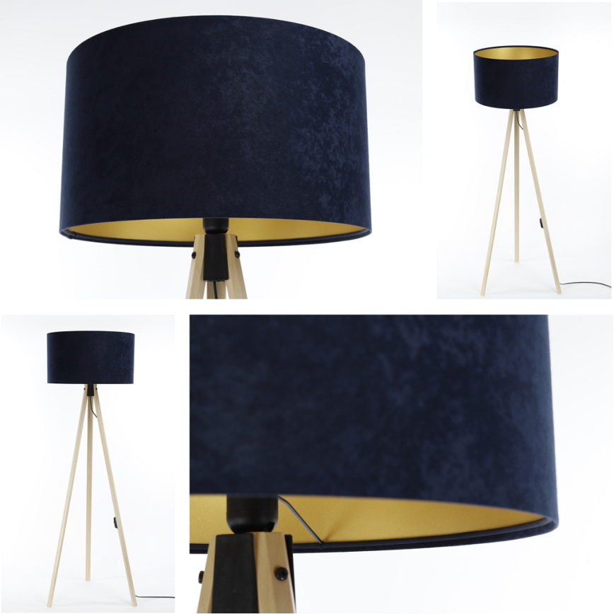 Podna lampa STANDART 1xE27/60W/230V plava/bež