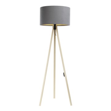 Podna lampa STANDART 1xE27/60W/230V siva/bež