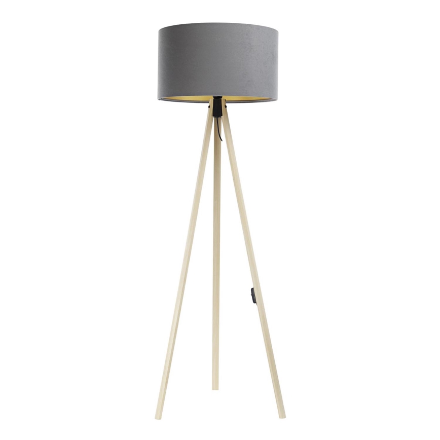 Podna lampa STANDART 1xE27/60W/230V siva/bež
