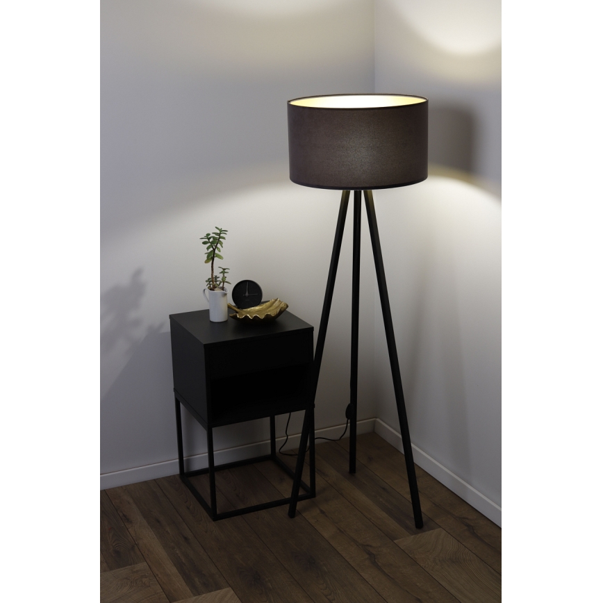 Podna lampa STANDART 1xE27/60W/230V siva/smeđa