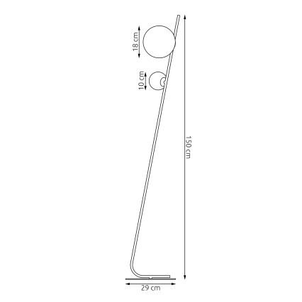 Podna lampa TATU 2xG9/8W/230V bež