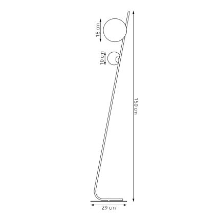 Podna lampa TATU 2xG9/8W/230V bež