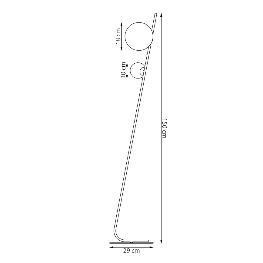 Podna lampa TATU 2xG9/8W/230V narančasta