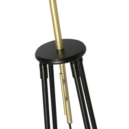 Podna lampa TEGOLA 1xE27/60W/230V crna/zlatna