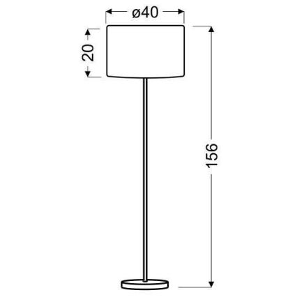 Podna lampa TIMBER 1xE27/60W/230V bež/mat krom