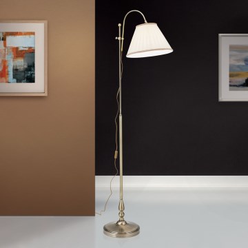 Podna lampa TONIA 1xE27/60W/230V 183 cm bijela/bronca