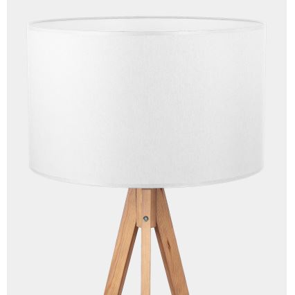 Podna lampa TREVISO 1xE27/25W/230V bijela/drvo