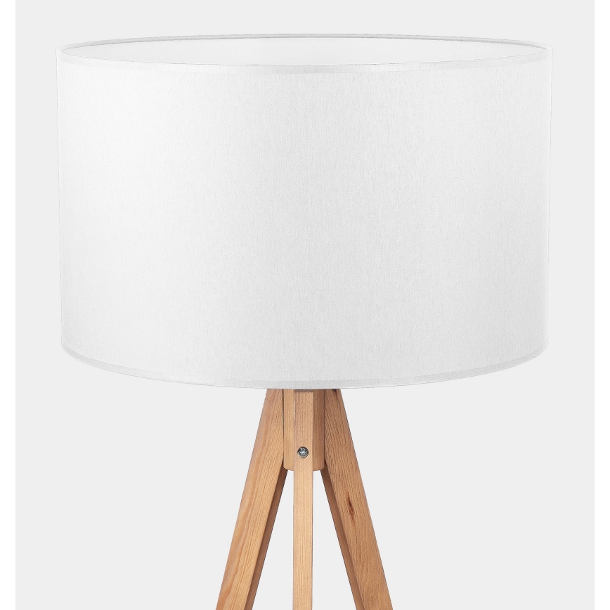 Podna lampa TREVISO 1xE27/25W/230V bijela/drvo