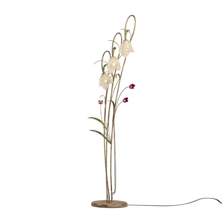 Podna lampa TULIPANO 3xE14/40W/230V murano staklo
