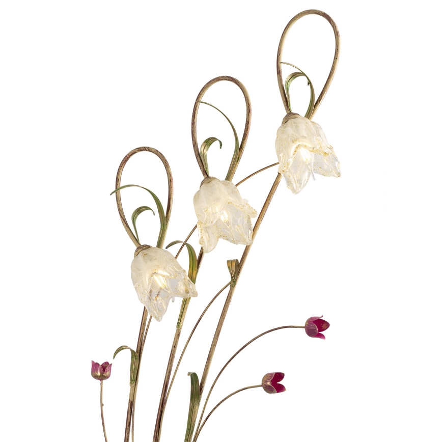 Podna lampa TULIPANO 3xE14/40W/230V murano staklo