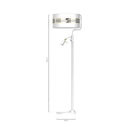 Podna lampa ULTIMO 1xE27/40W/230V + 1xGU10/MR11/7W bijela