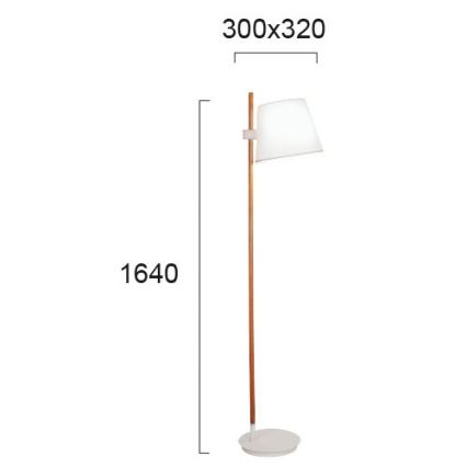 Podna lampa VIANA 1xE27/60W/230V bijela/smeđa