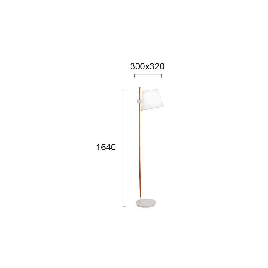 Podna lampa VIANA 1xE27/60W/230V bijela/smeđa