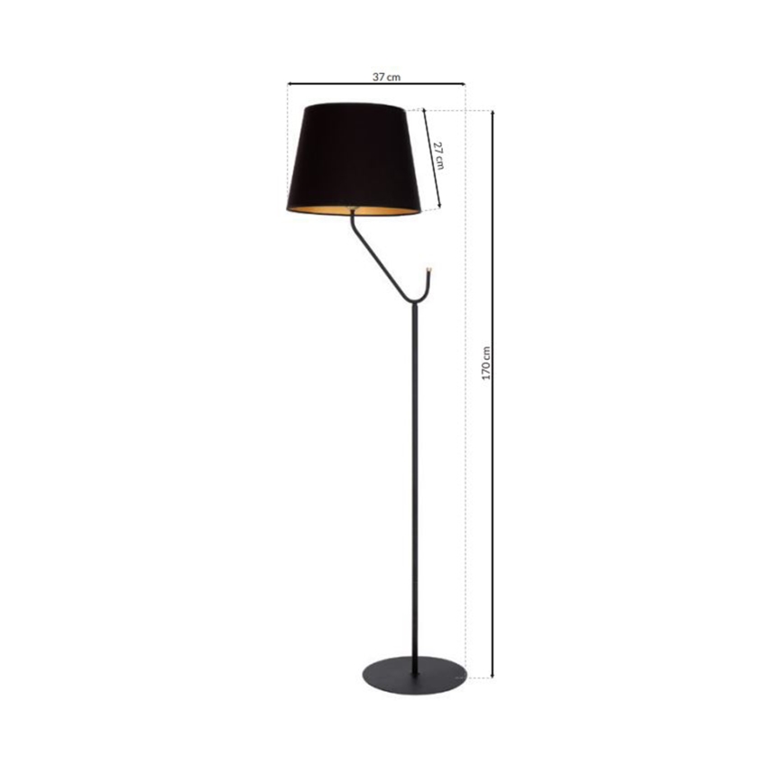 Podna lampa VICTORIA 1xE27/60W/230V crna