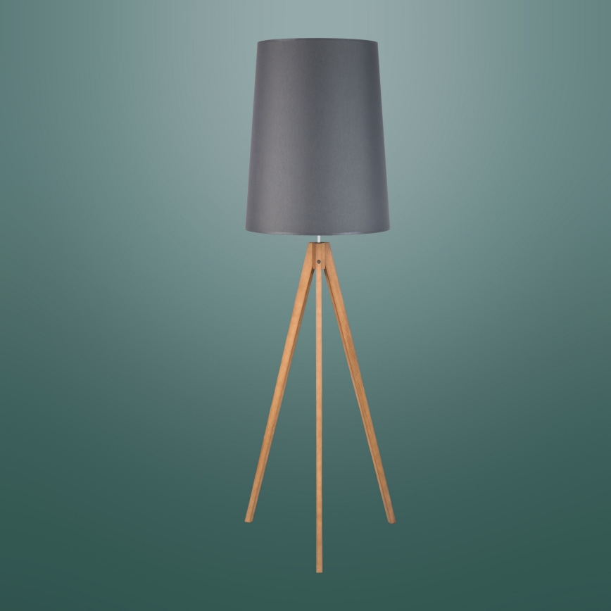 Podna lampa WALZ 1xE27/25W/230V siva/drvo