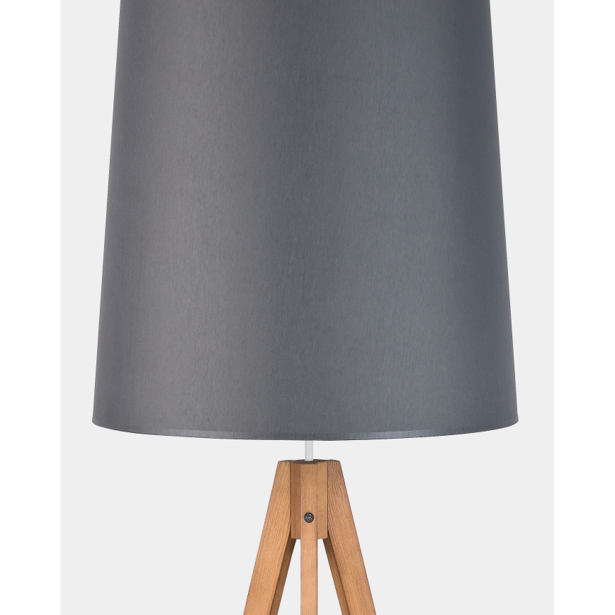 Podna lampa WALZ 1xE27/25W/230V siva/drvo